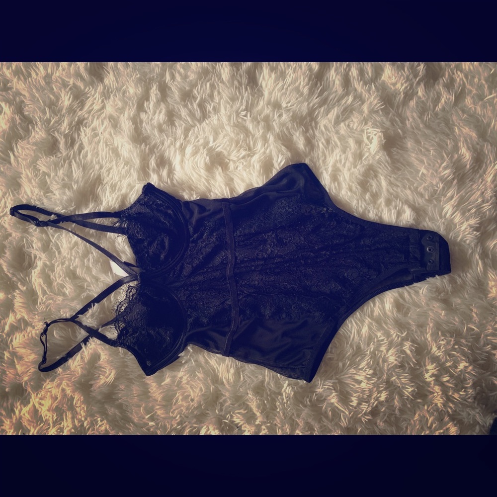 Black Lace Fashion Nova Bodysuit